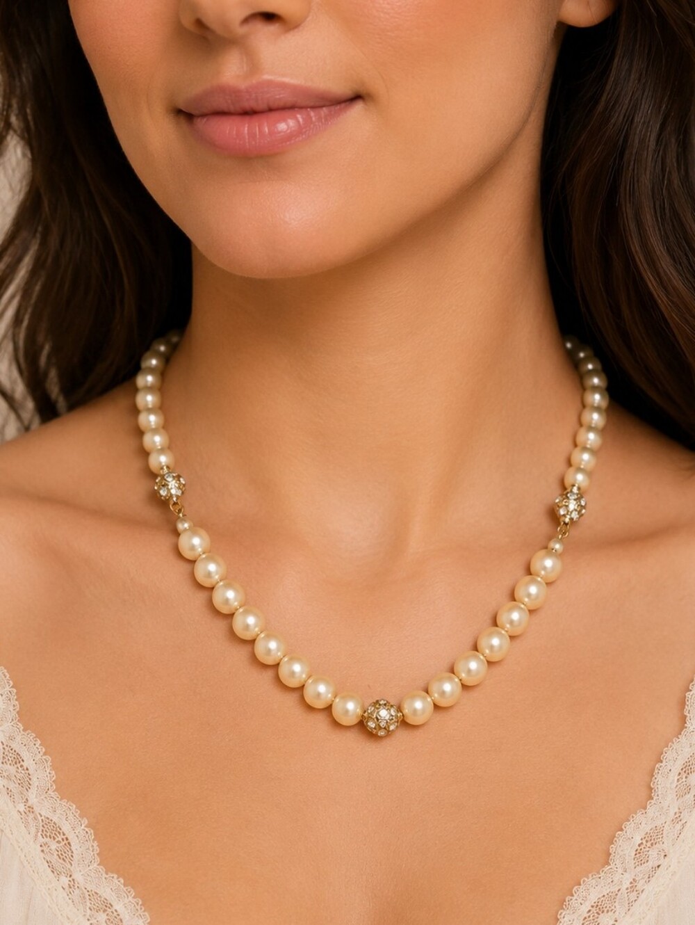 Vtg Avon Regency Princess Faux Pearl Necklace